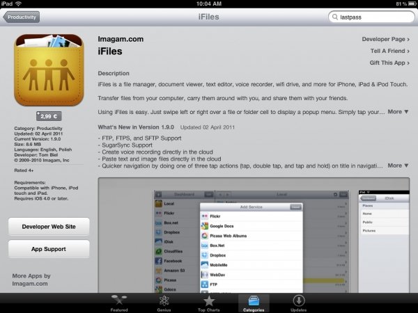 iPad 2 aplikace